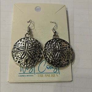 Silver Starfish Earrings